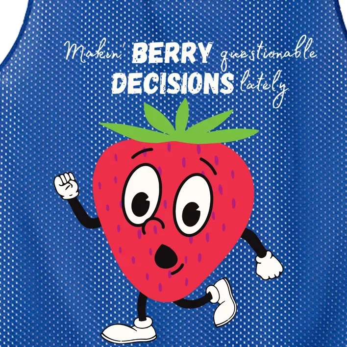 Berry Questionable Decisions Mesh Reversible Basketball Jersey Tank