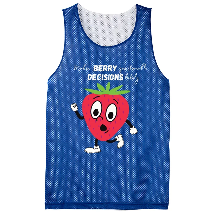 Berry Questionable Decisions Mesh Reversible Basketball Jersey Tank