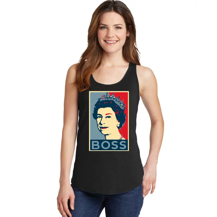 Boss Queen Elizabeth Retro Vintage Ladies Essential Tank