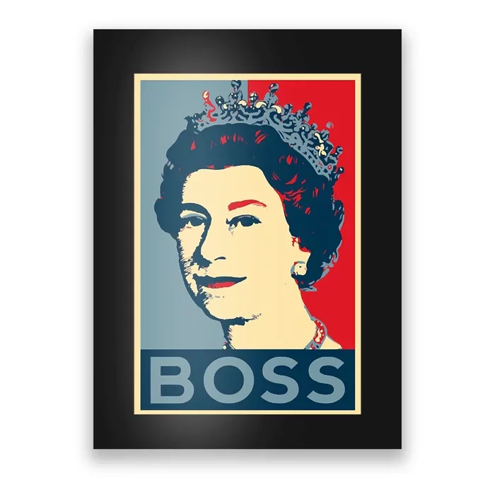 Boss Queen Elizabeth Retro Vintage Poster