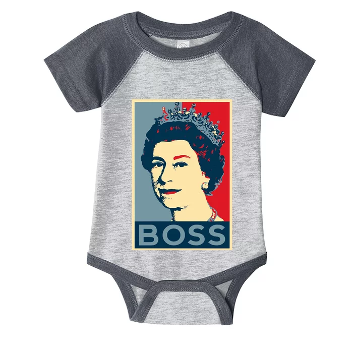 Boss Queen Elizabeth Retro Vintage Infant Baby Jersey Bodysuit