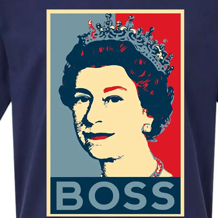 Boss Queen Elizabeth Retro Vintage Sueded Cloud Jersey T-Shirt