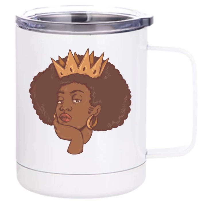 Black Queen Female Front & Back 12oz Stainless Steel Tumbler Cup