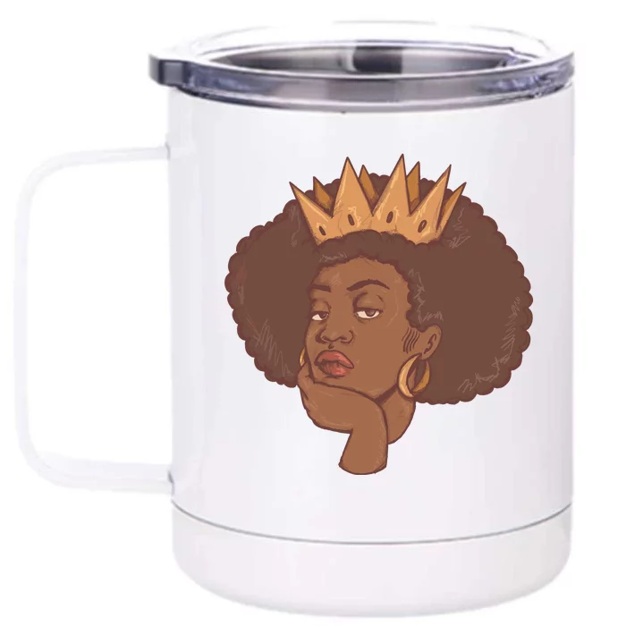 Black Queen Female Front & Back 12oz Stainless Steel Tumbler Cup