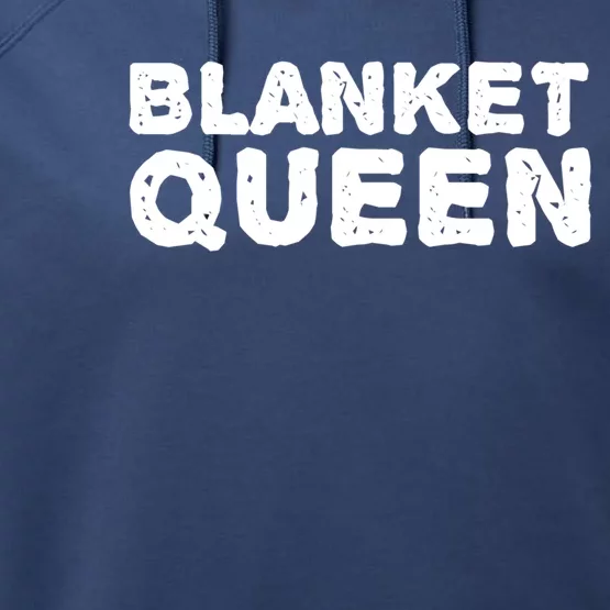 Blanket Queen Funny Lazy Sleep Day Sleepover Gift Idea Funny Gift Performance Fleece Hoodie