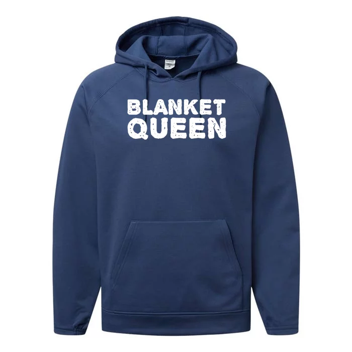 Blanket Queen Funny Lazy Sleep Day Sleepover Gift Idea Funny Gift Performance Fleece Hoodie