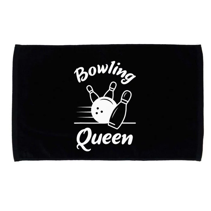 Bowling Queen Funny Bowler Mom Bowl Mothers Day Microfiber Hand Towel