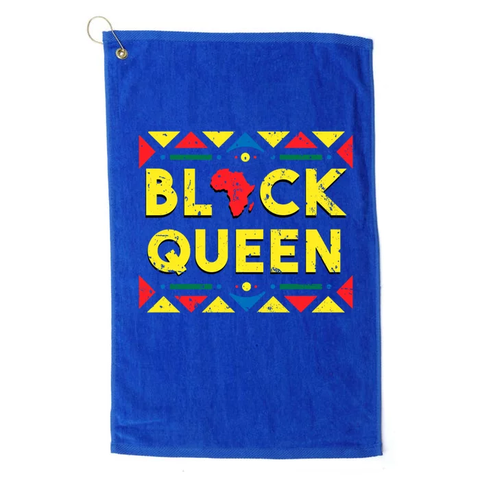 Black Queen Funny Gift African Roots Black History Month Gift Platinum Collection Golf Towel