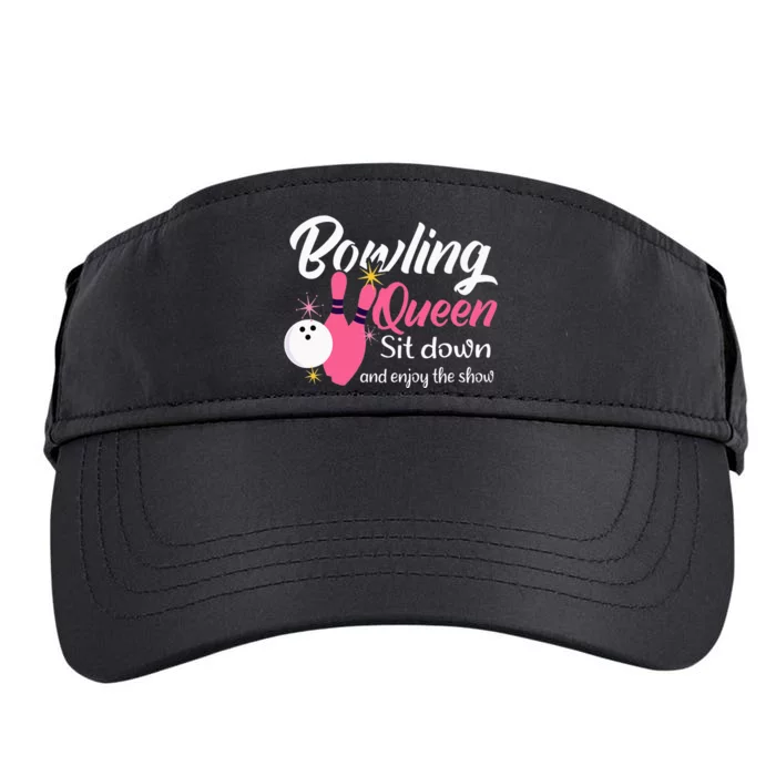 Bowling Queen, Funny Bowling Adult Drive Performance Visor