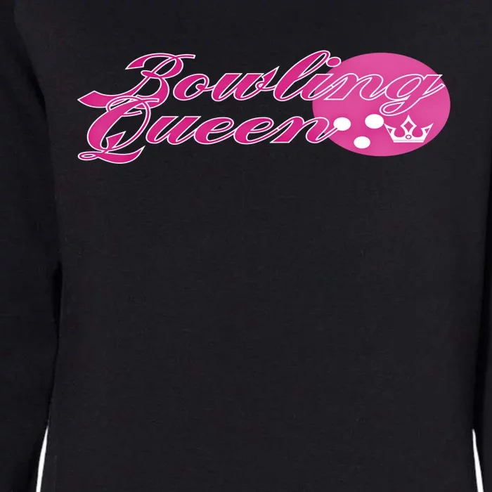 Bowling Queen Gift Womens California Wash Sweatshirt