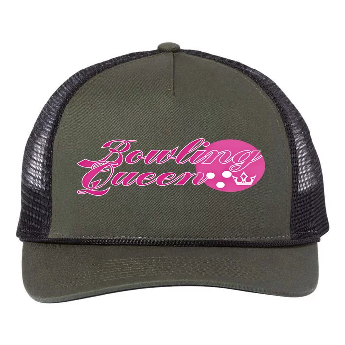 Bowling Queen Gift Retro Rope Trucker Hat Cap