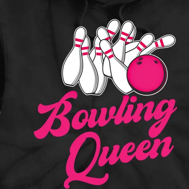 Bowling Queen Gift Tie Dye Hoodie