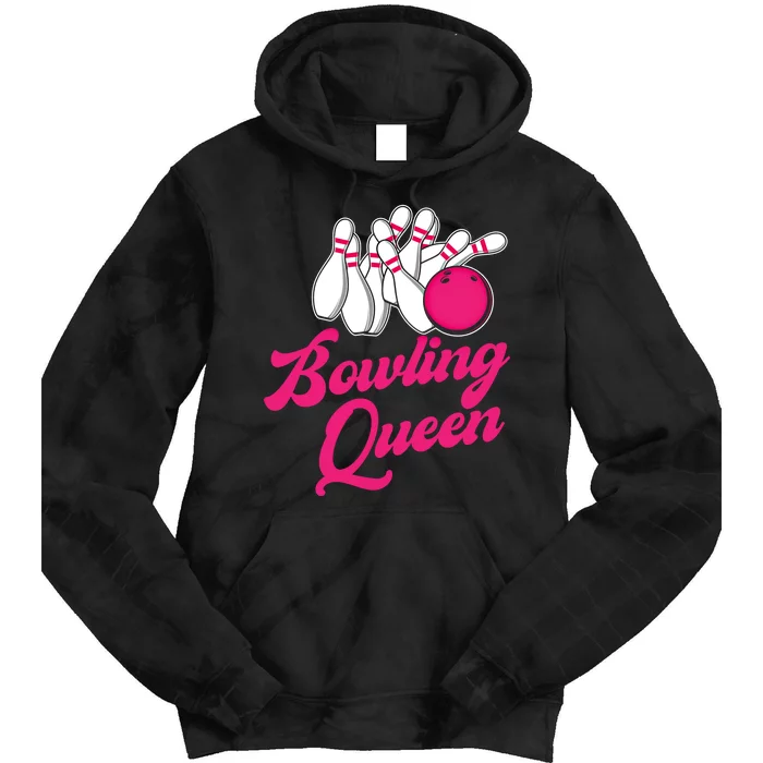 Bowling Queen Gift Tie Dye Hoodie