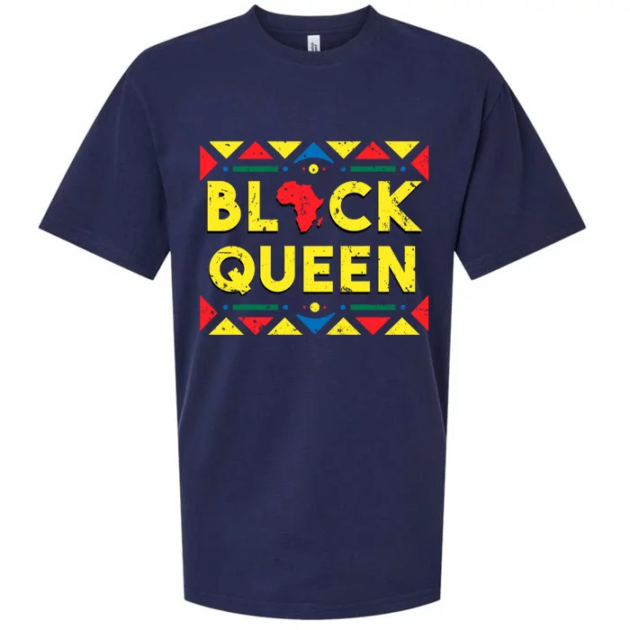 Black Queen Great Gift African Roots Black History Month Gift Funny Gift Sueded Cloud Jersey T-Shirt