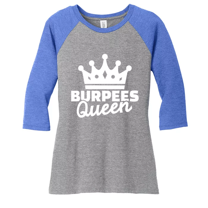 Burpees Queen Great Gift Women's Tri-Blend 3/4-Sleeve Raglan Shirt