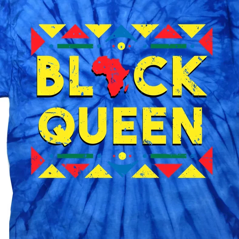 Black Queen Great Gift African Roots Black History Month Gift Tie-Dye T-Shirt