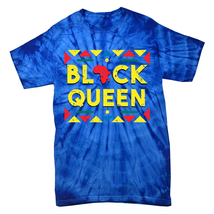 Black Queen Great Gift African Roots Black History Month Gift Tie-Dye T-Shirt