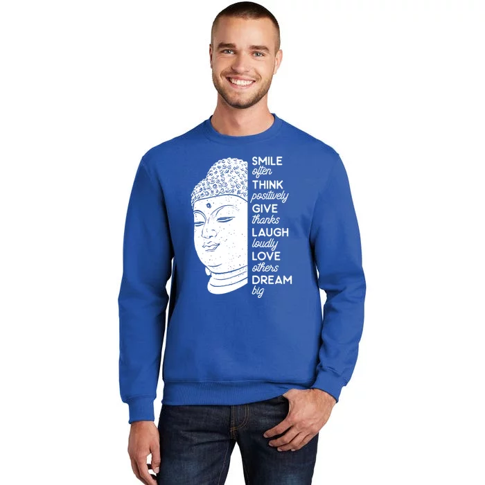 Buddha Quote Head Smile Often Yoga Cool Gift Sweatshirt