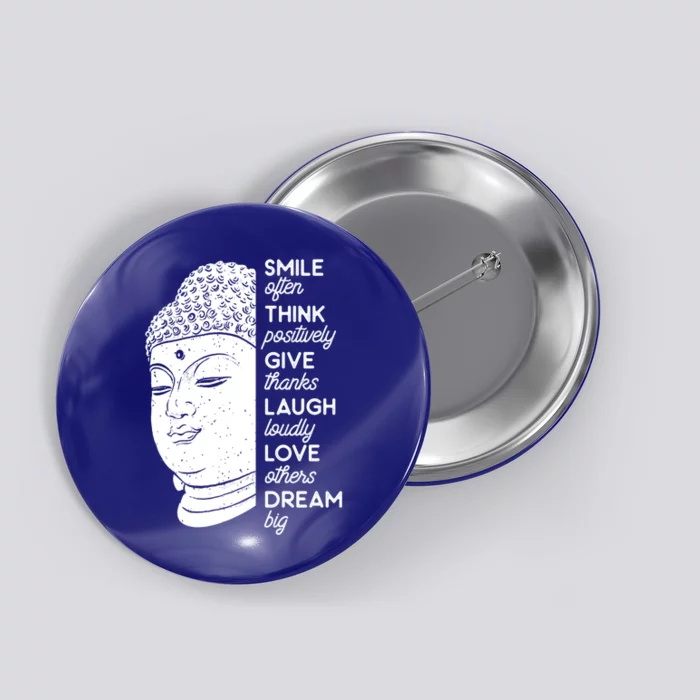 Buddha Quote Head Smile Often Yoga Cool Gift Button