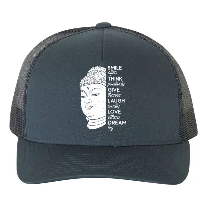 Buddha Quote Head Smile Often Yoga Cool Gift Yupoong Adult 5-Panel Trucker Hat