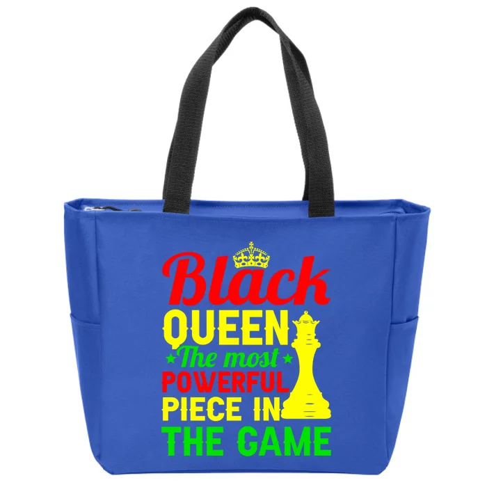 Black Queen Juneteenth Black History Month Mother's Day Gift Zip Tote Bag