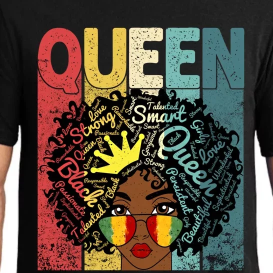 Black Queen Juneteenth Blm Black History Month Melanin Gift Pajama Set