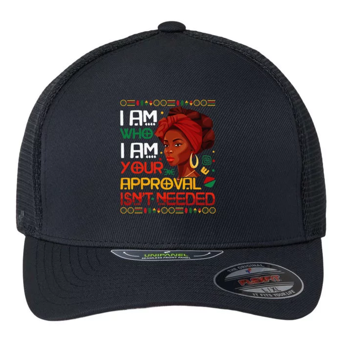 Black Queen Juneteenth Black History Month African Wo Flexfit Unipanel Trucker Cap