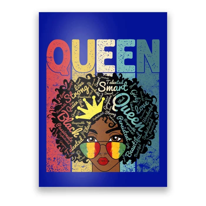 Black Queen Juneteenth Blm Black History Month Melanin Gift Poster