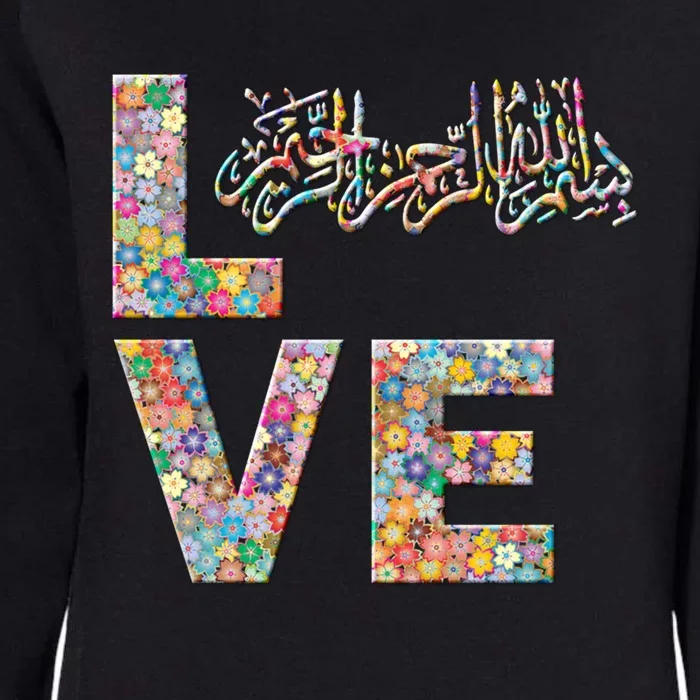 Bismillah Quran Love Flowers Cool Gift Womens California Wash Sweatshirt