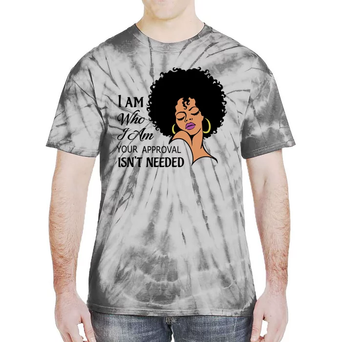 Black Queen Lady Curly Natural Afro African American Ladies Gift Tie-Dye T-Shirt