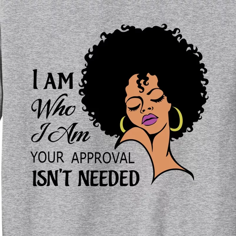 Black Queen Lady Curly Natural Afro African American Ladies Gift Tall Sweatshirt