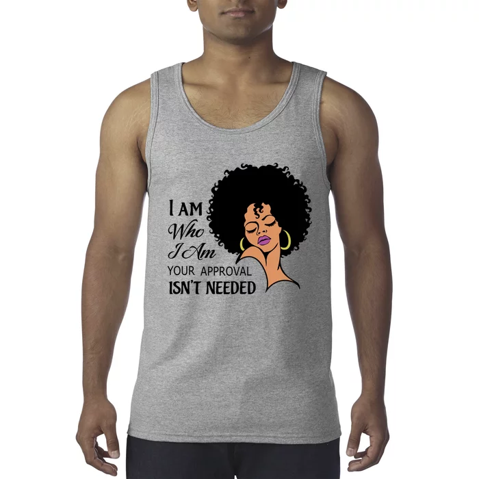 Black Queen Lady Curly Natural Afro African American Ladies Gift Tank Top