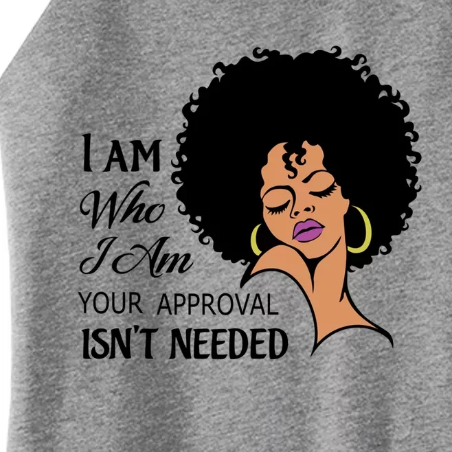 Black Queen Lady Curly Natural Afro African American Ladies Gift Women’s Perfect Tri Rocker Tank