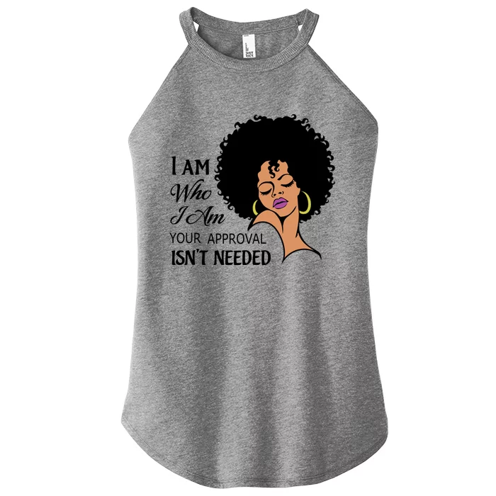 Black Queen Lady Curly Natural Afro African American Ladies Gift Women’s Perfect Tri Rocker Tank