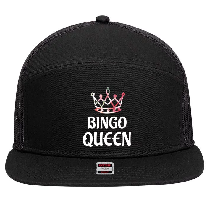 BINGO Queen Long Sleeved 7 Panel Mesh Trucker Snapback Hat