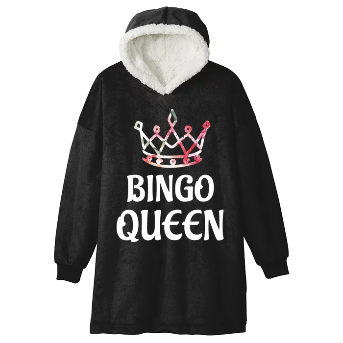 BINGO Queen Long Sleeved Hooded Wearable Blanket