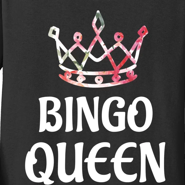 BINGO Queen Long Sleeved Kids Long Sleeve Shirt