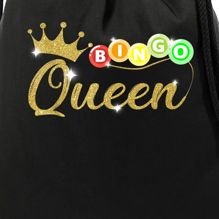 Bingo Queen Lucky Bingo Grandma Gambling Mothers Day Drawstring Bag