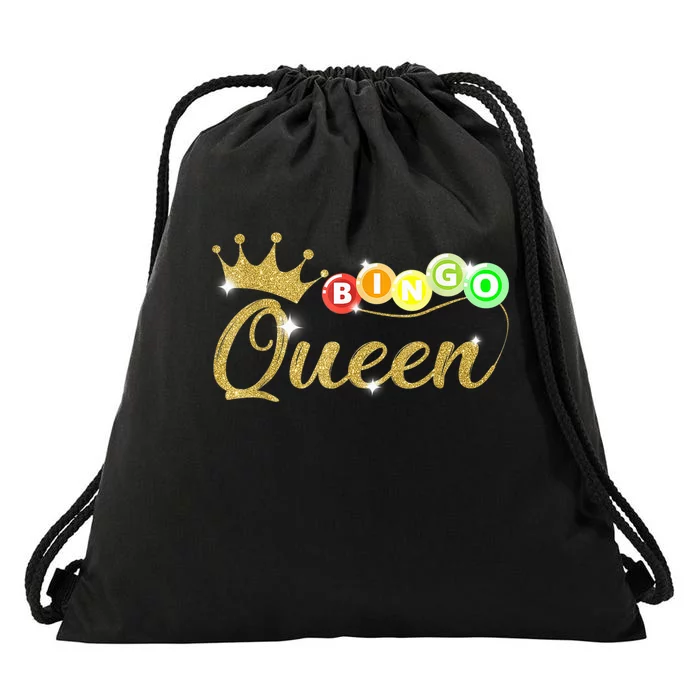 Bingo Queen Lucky Bingo Grandma Gambling Mothers Day Drawstring Bag