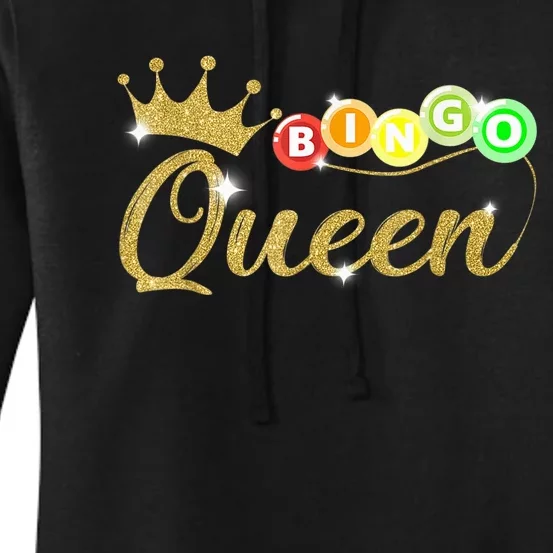 Bingo Queen Lucky Bingo Grandma Gambling Mothers Day Women's Pullover Hoodie