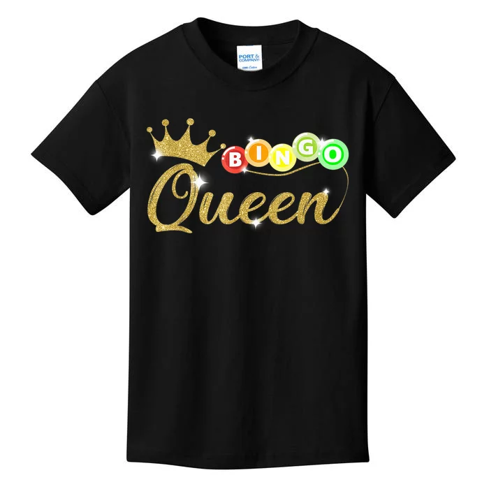 Bingo Queen Lucky Bingo Grandma Gambling Mothers Day Kids T-Shirt