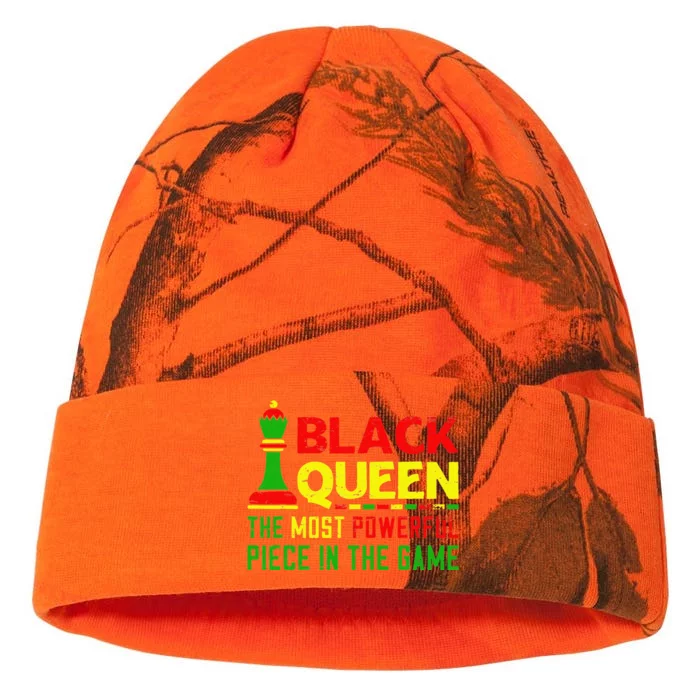 Black Queen Most Powerful Chess African American Juneteenth Kati - 12in Camo Beanie