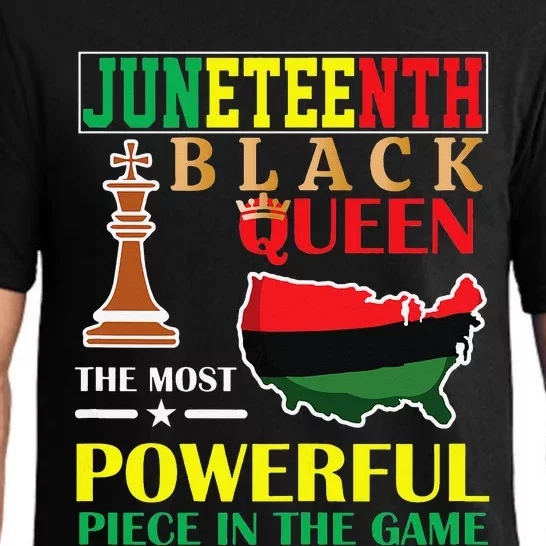 Black Queen Most Powerful Chess African American Juneteenth Pajama Set