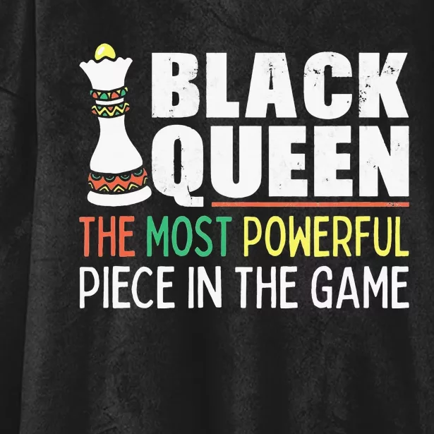 Black Queen Most Powerful Chess African American Hooded Wearable Blanket