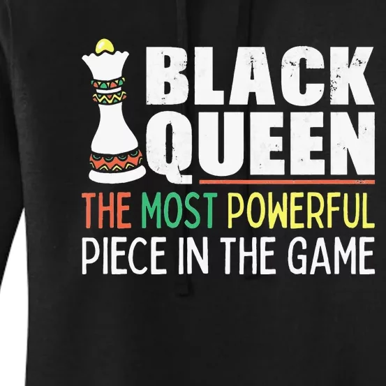 Black Queen Most Powerful Chess African American Women's Pullover Hoodie