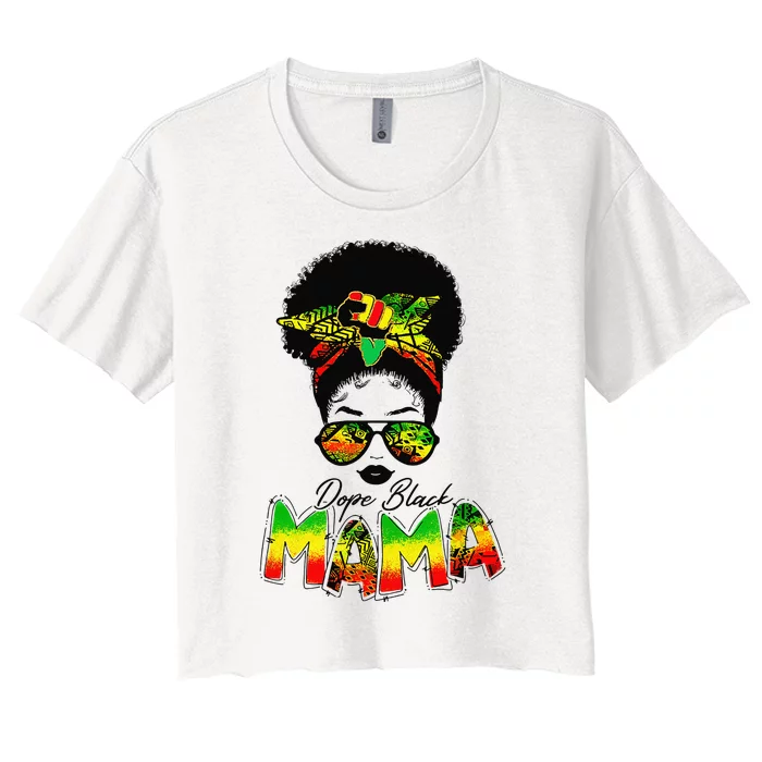 Black Queen Most Powerful Piece Juneteenth African Women's Crop Top Tee