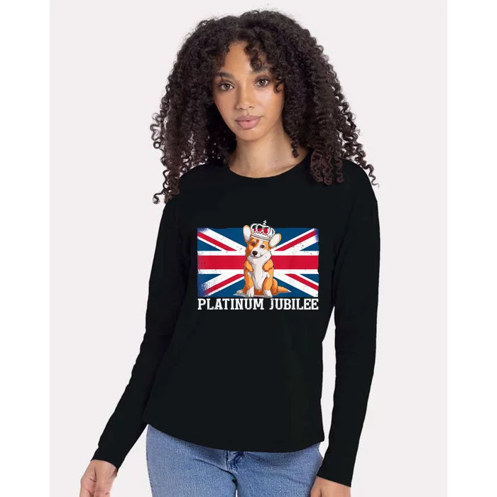 British Queen Monarchy Platinum Jubilee 70th Anniversary Womens Cotton Relaxed Long Sleeve T-Shirt