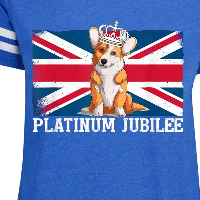 British Queen Monarchy Platinum Jubilee 70th Anniversary Enza Ladies Jersey Football T-Shirt