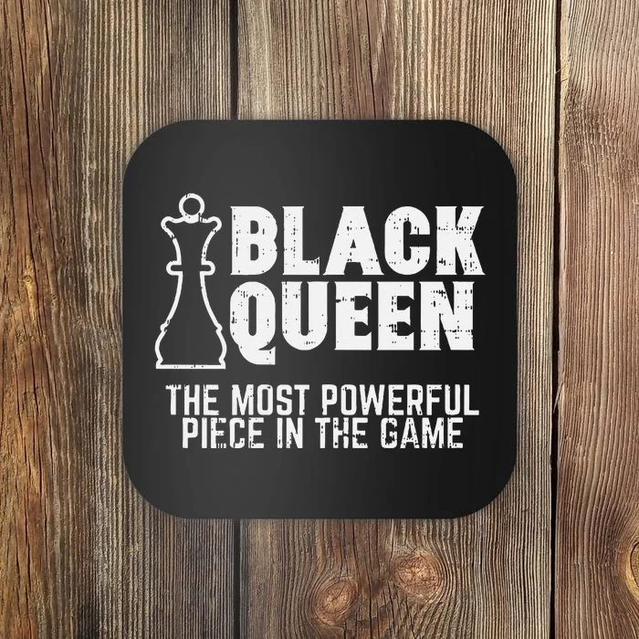 Black Queen Most Powerful Chess African American Women Gift Coaster