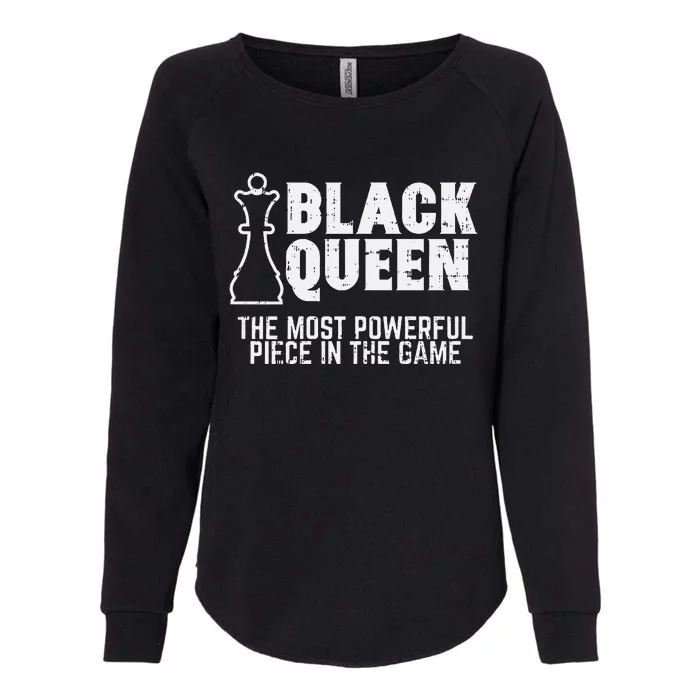 Black Queen Most Powerful Chess African American Women Gift Womens California Wash Sweatshirt